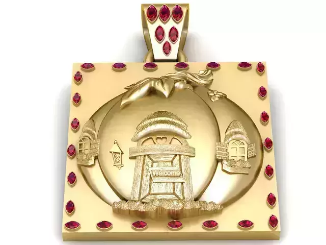  plated Initials  pendant 3d printable model