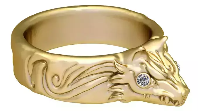 FOX ANIMAL RING 3D PRINTABLE MODEL 