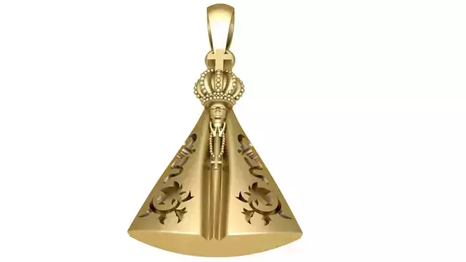 OUR LADY APARICIDA PENDANT 3D PRINTABLE MODEL 
