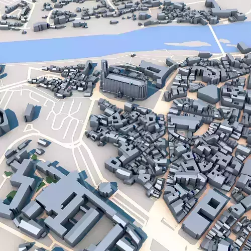 Sainte-Cecile Cathedral of Albi France 3D model