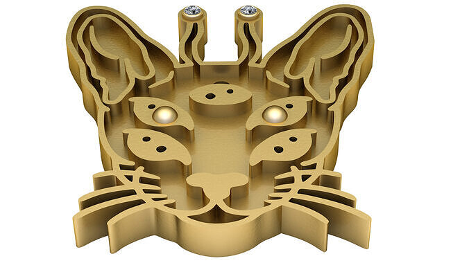 TIGER ANIMAL PENDANT 3D PRINTABLE MODEL 3D print model