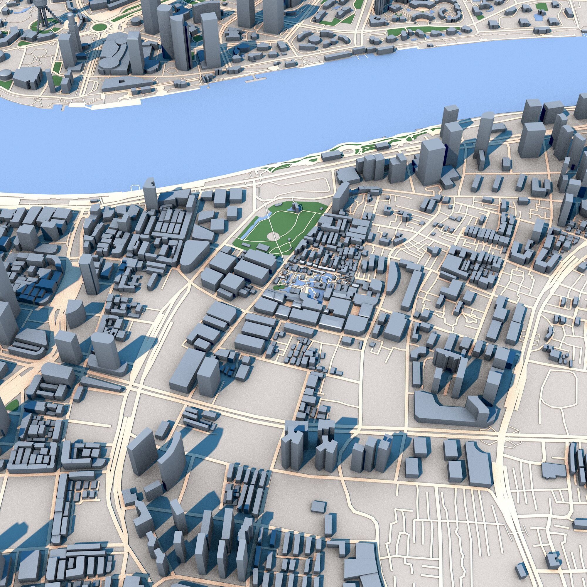 Shanghai City China 3D model_7