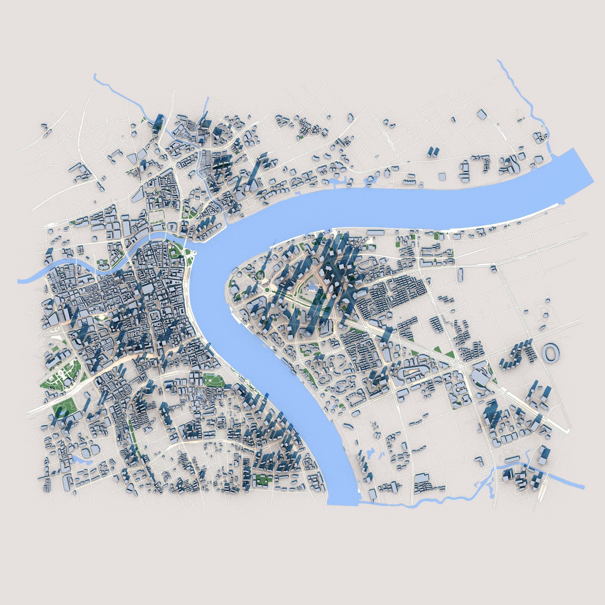 Shanghai City China 3D model_1