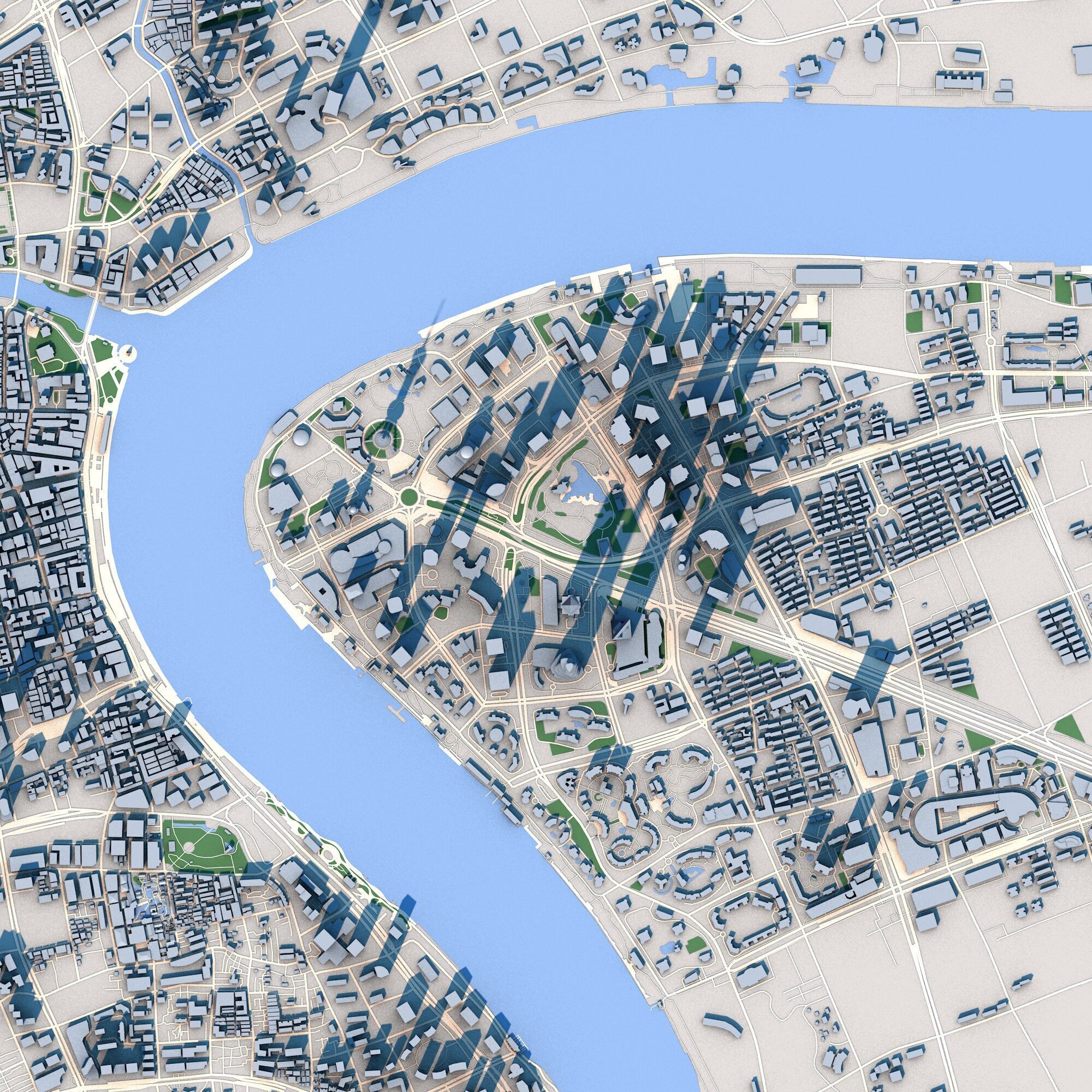 Shanghai City China 3D model_2