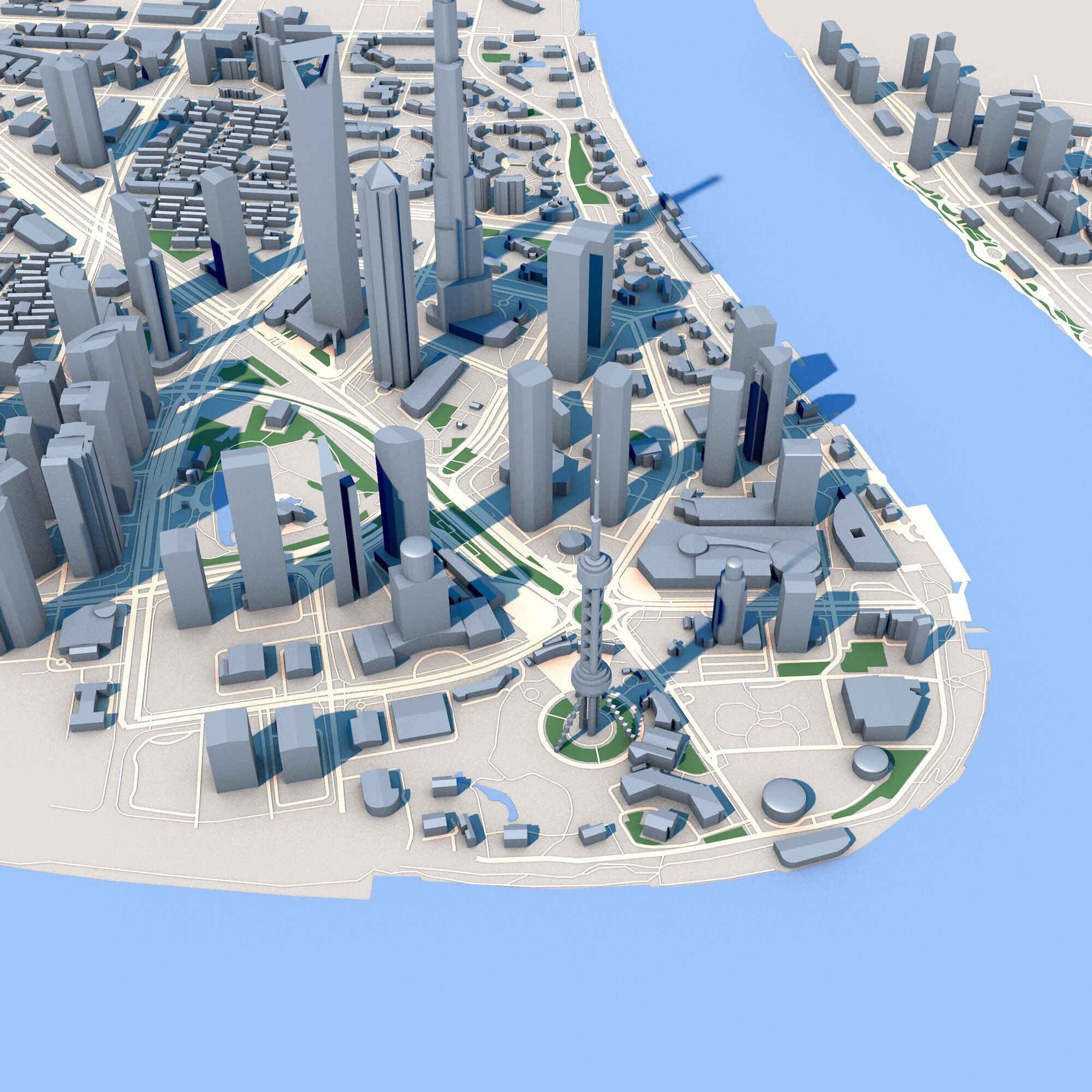 Shanghai Tower Skyscraper in Shanghai China 3D model_7