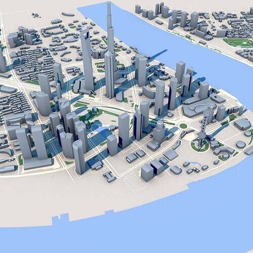 Shanghai Tower Skyscraper in Shanghai China 3D model