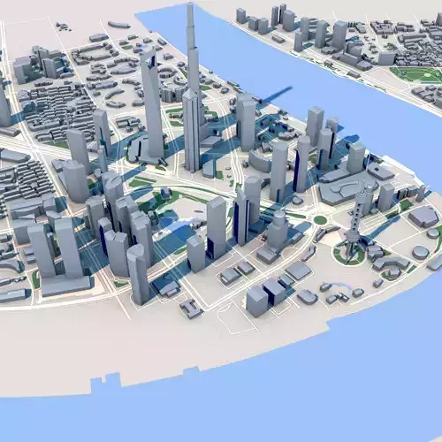 Shanghai Tower Skyscraper in Shanghai China 3D model