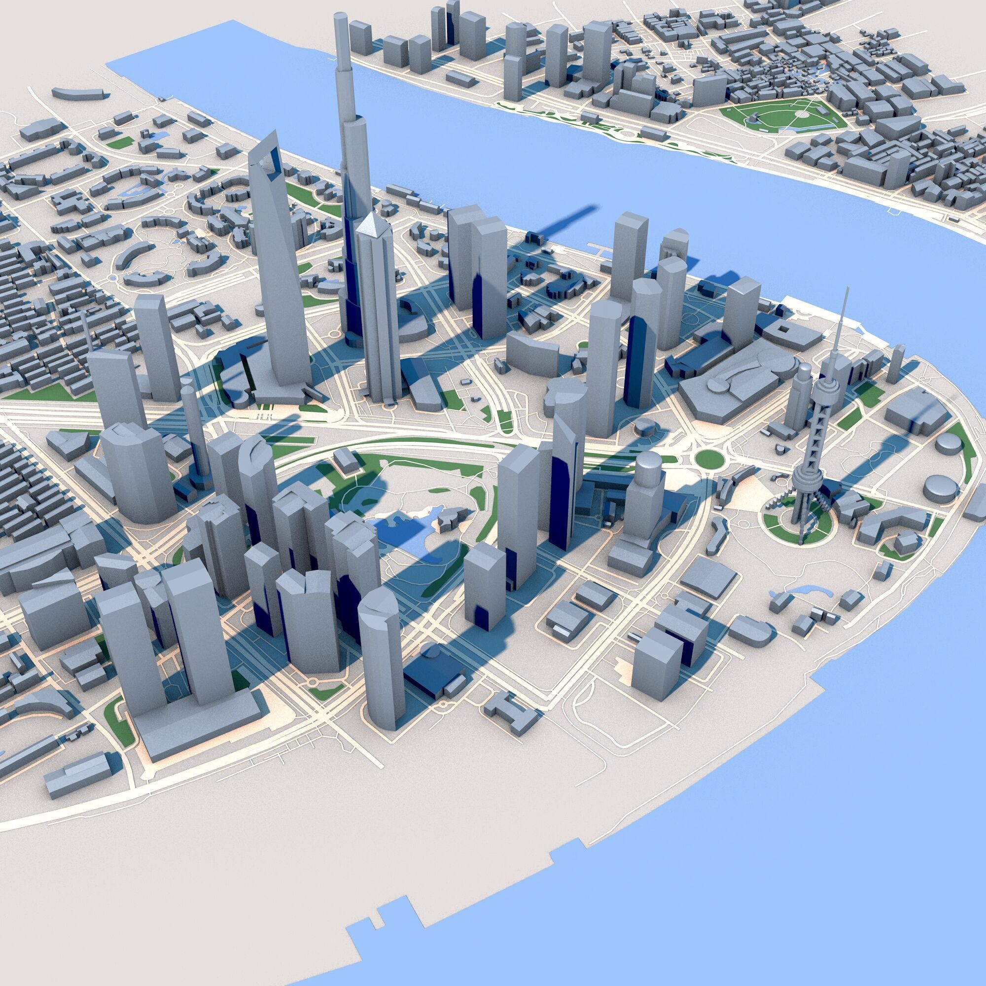 Shanghai Tower Skyscraper in Shanghai China 3D model_6