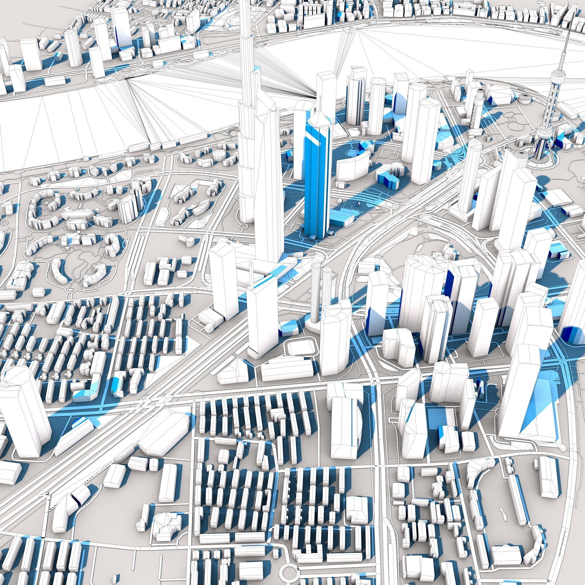 Shanghai Tower Skyscraper in Shanghai China 3D model_11