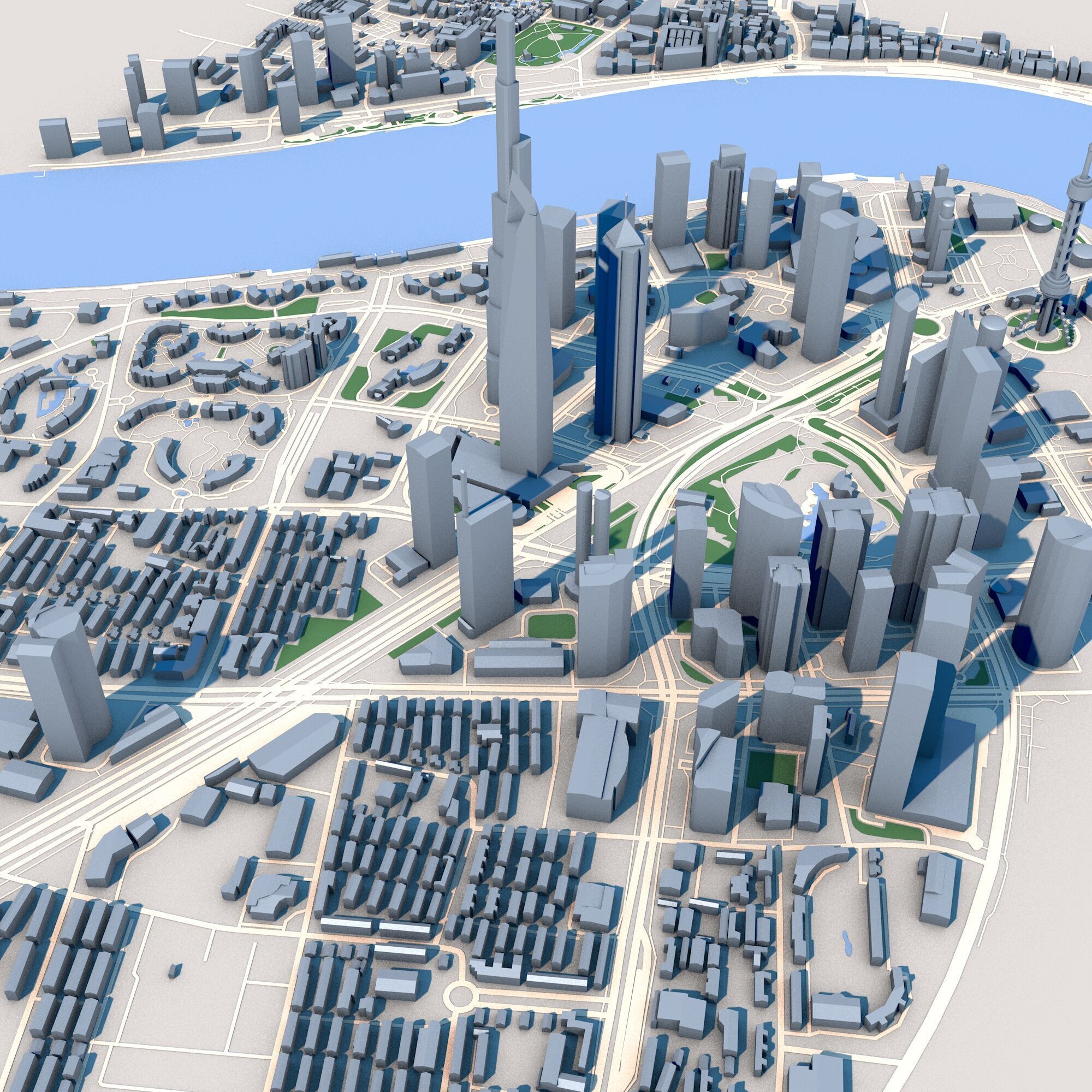 Shanghai Tower Skyscraper in Shanghai China 3D model_5