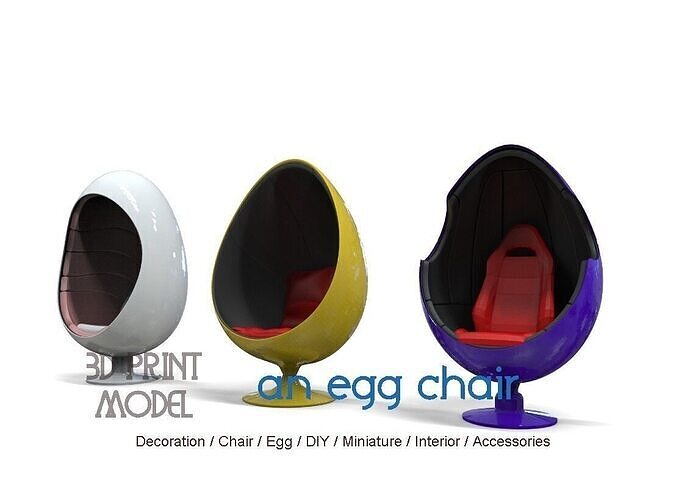 an egg chair Free 3D print model