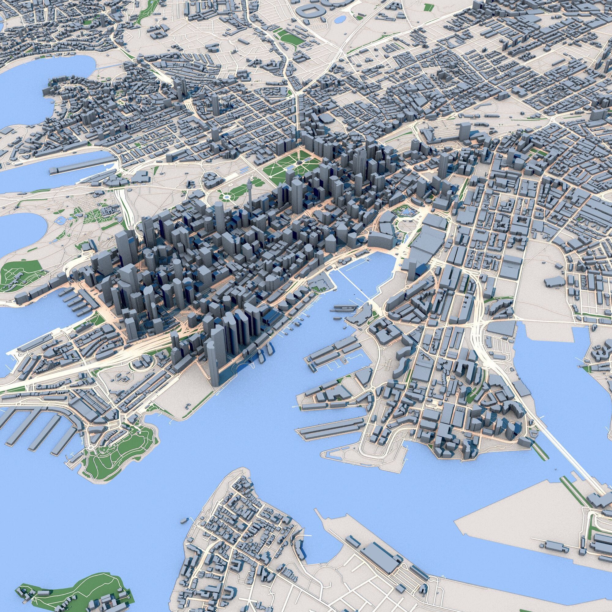Sydney City Australia 3D model_10