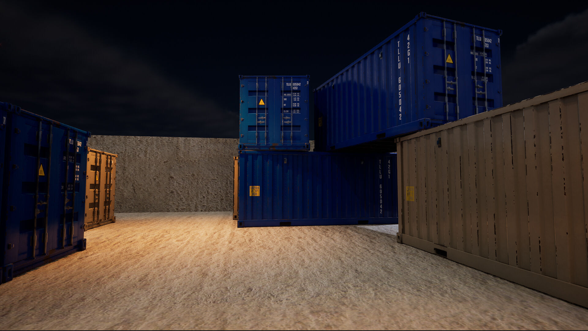 Shipping Container Sample Free low-poly 3D model_5