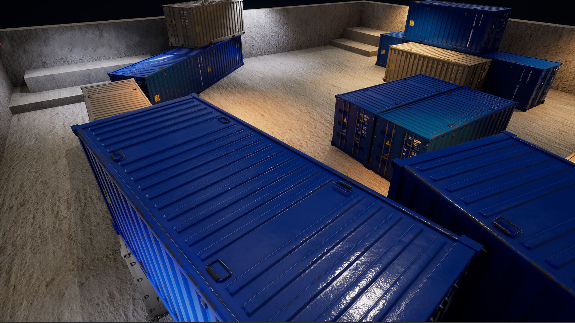 Shipping Container Sample Free low-poly 3D model_7