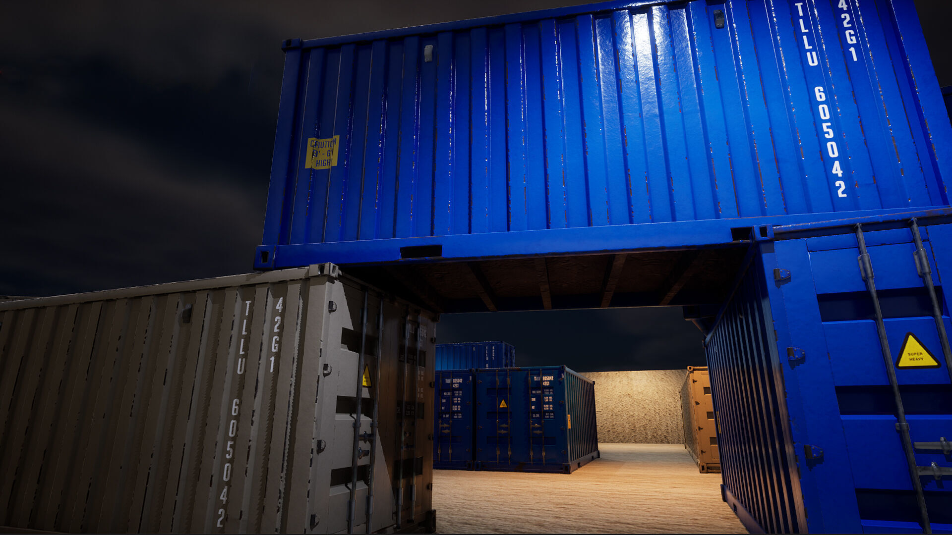 Shipping Container Sample Free low-poly 3D model_6