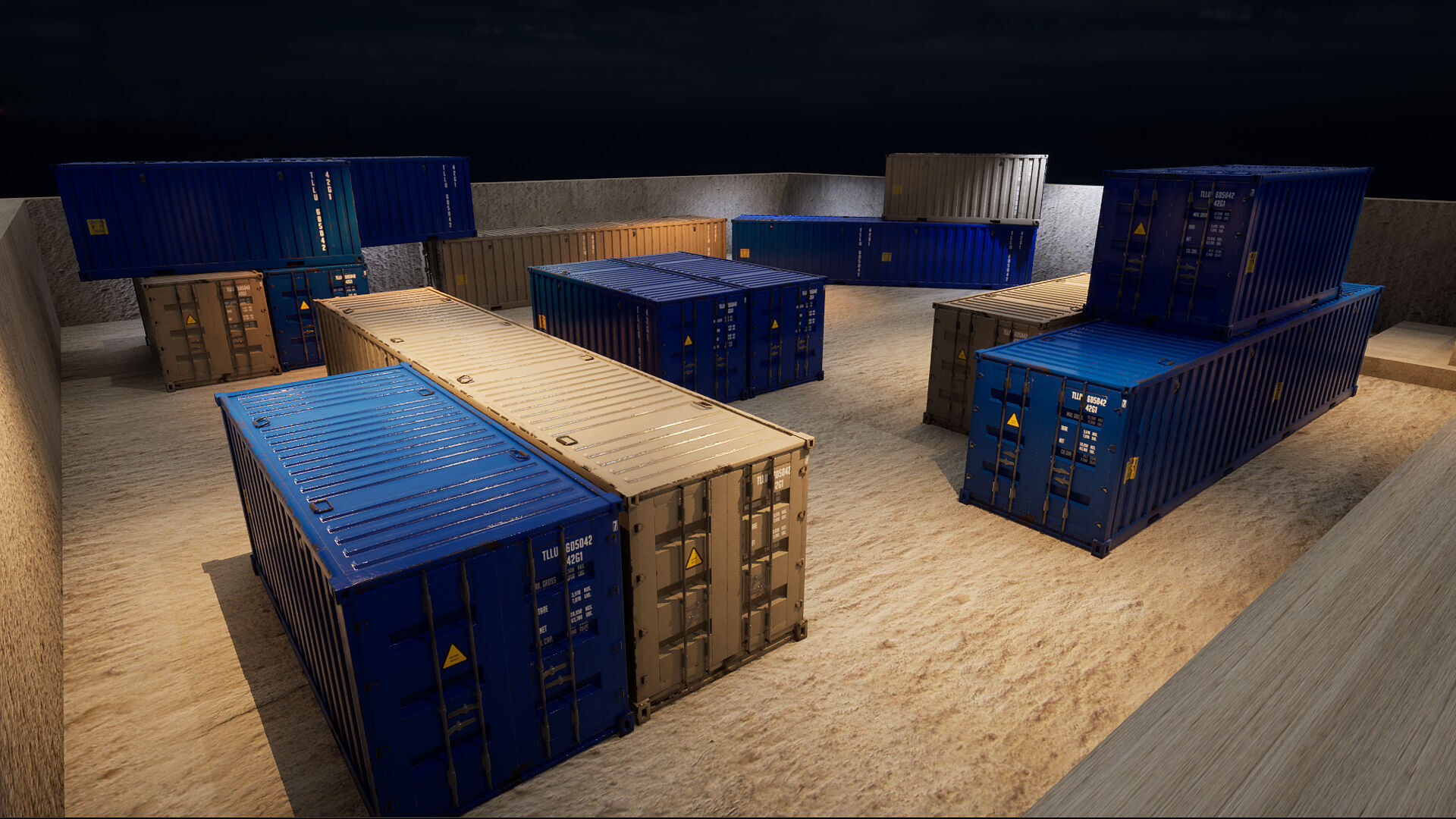 Shipping Container Sample Free low-poly 3D model_4