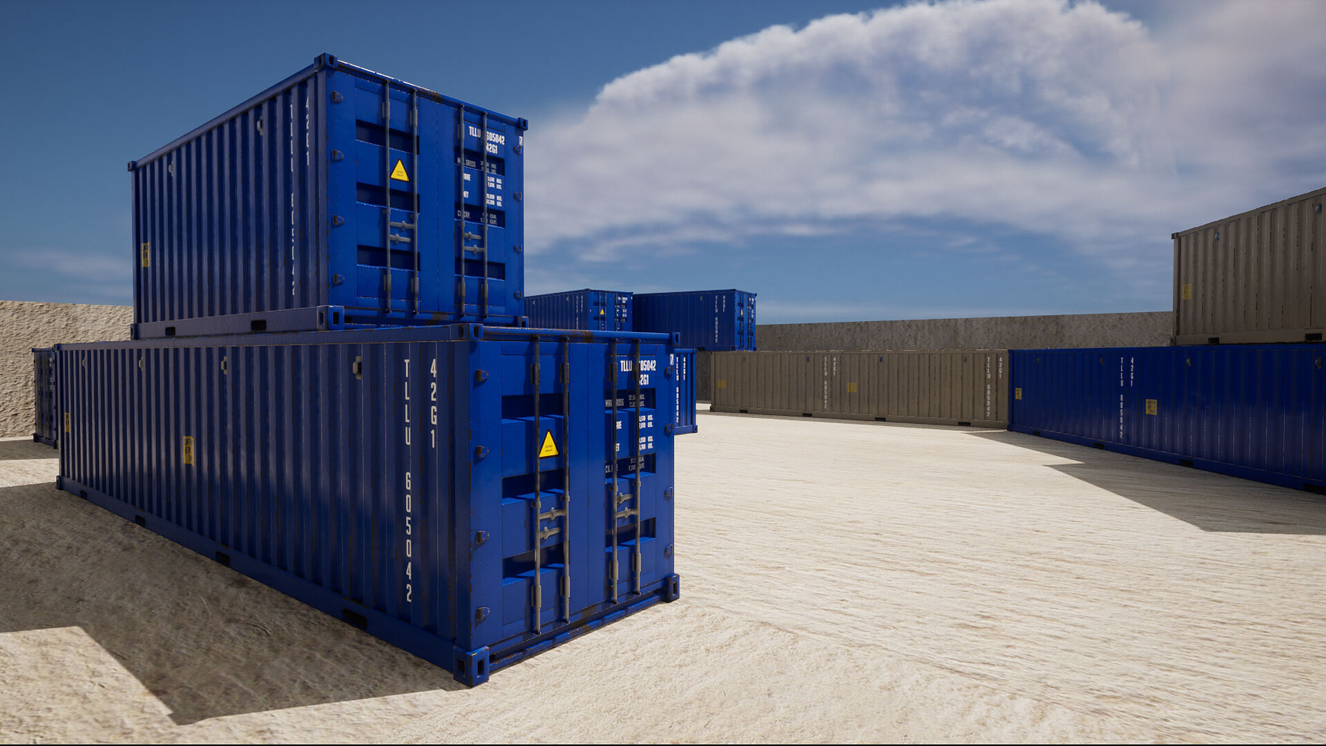Shipping Container Sample Free low-poly 3D model_2