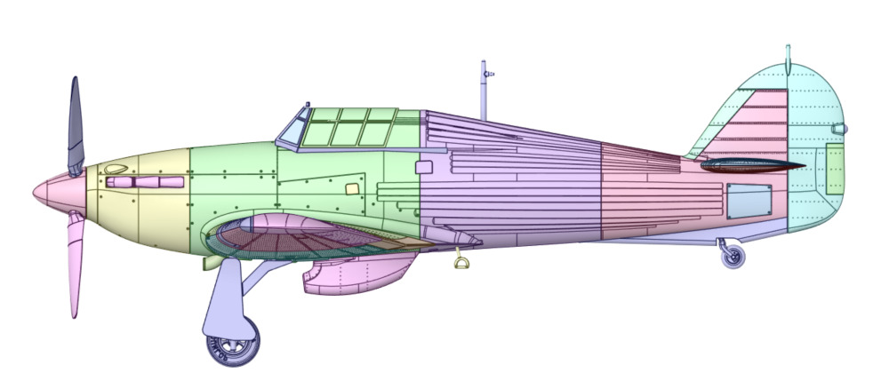 Hawker Hurricane MK-I  3D print model_2