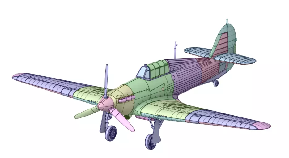 Hawker Hurricane MK-I  3D print model_0