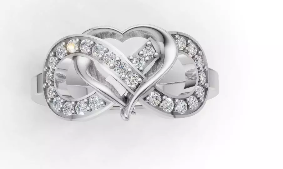 Infinite Love Ring 3D print model