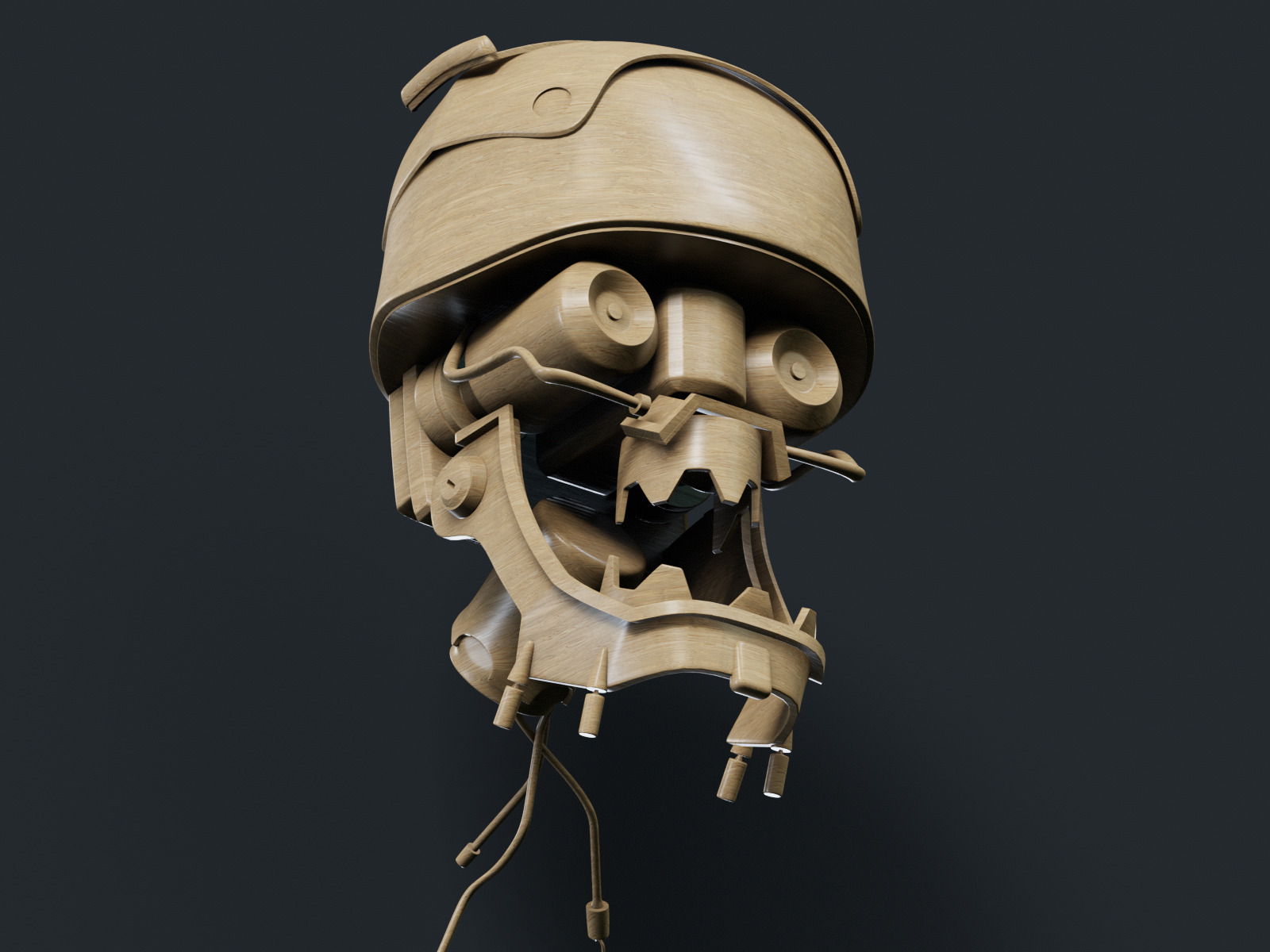 Robot Head 3D print model_3
