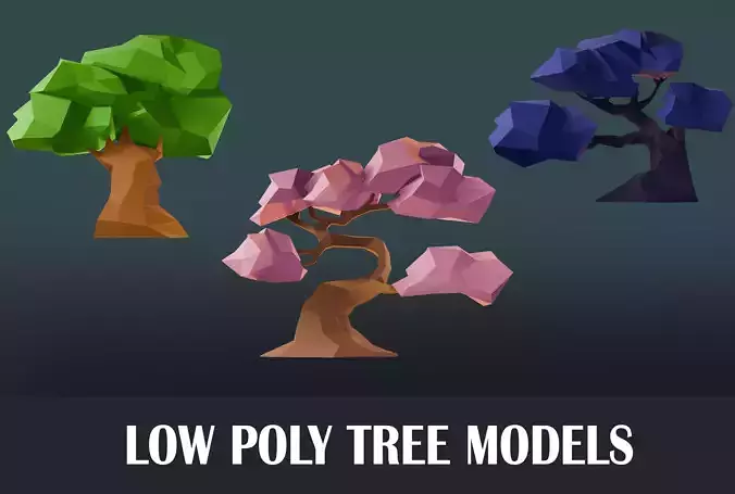 Low poly tree 3D model