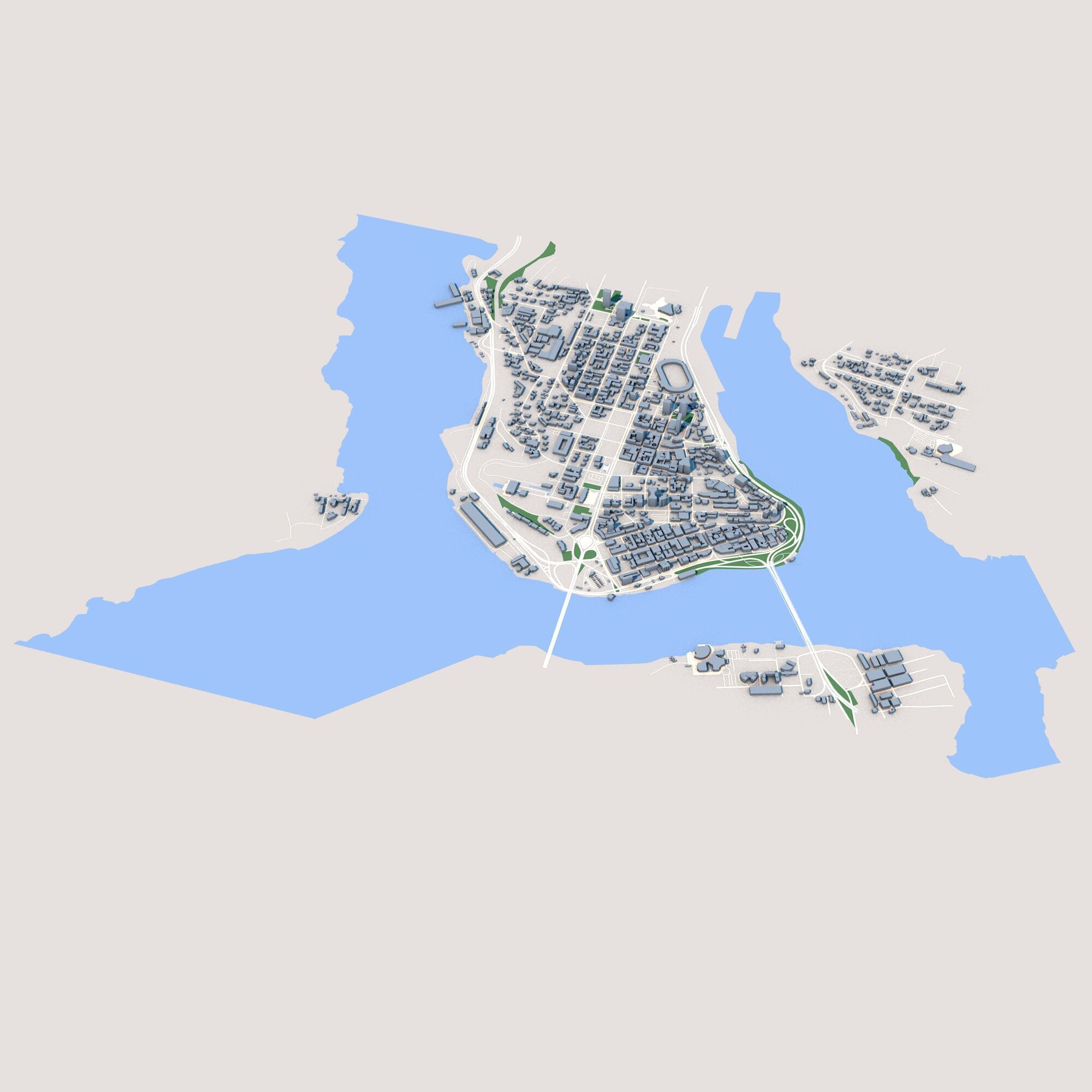 Abidjan City Cote dIvoire 3D model_1