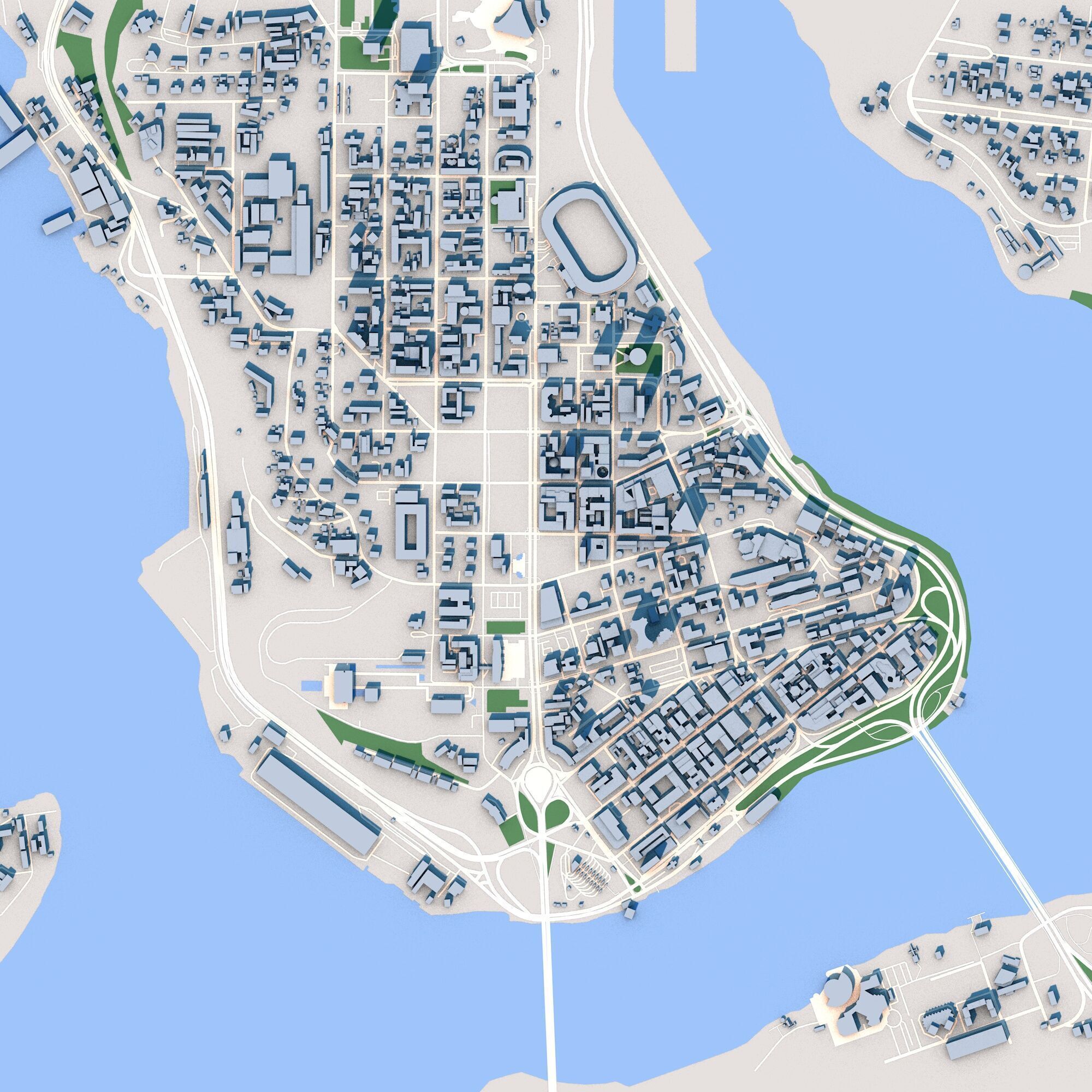 Abidjan City Cote dIvoire 3D model_3