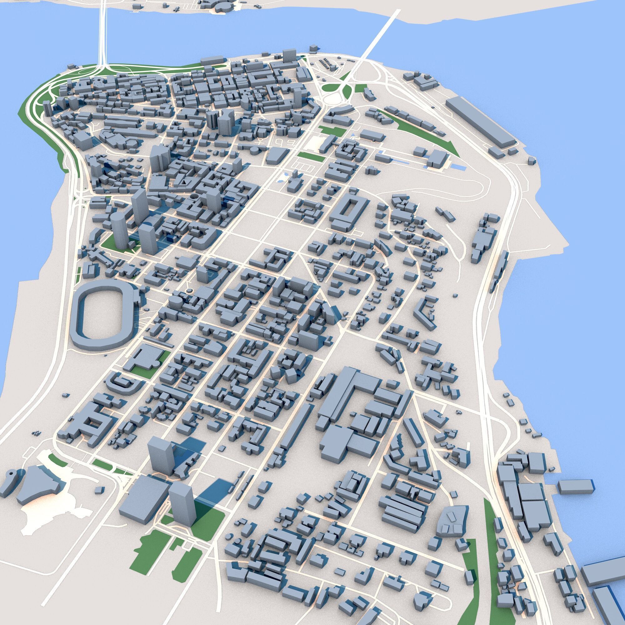 Abidjan City Cote dIvoire 3D model_7