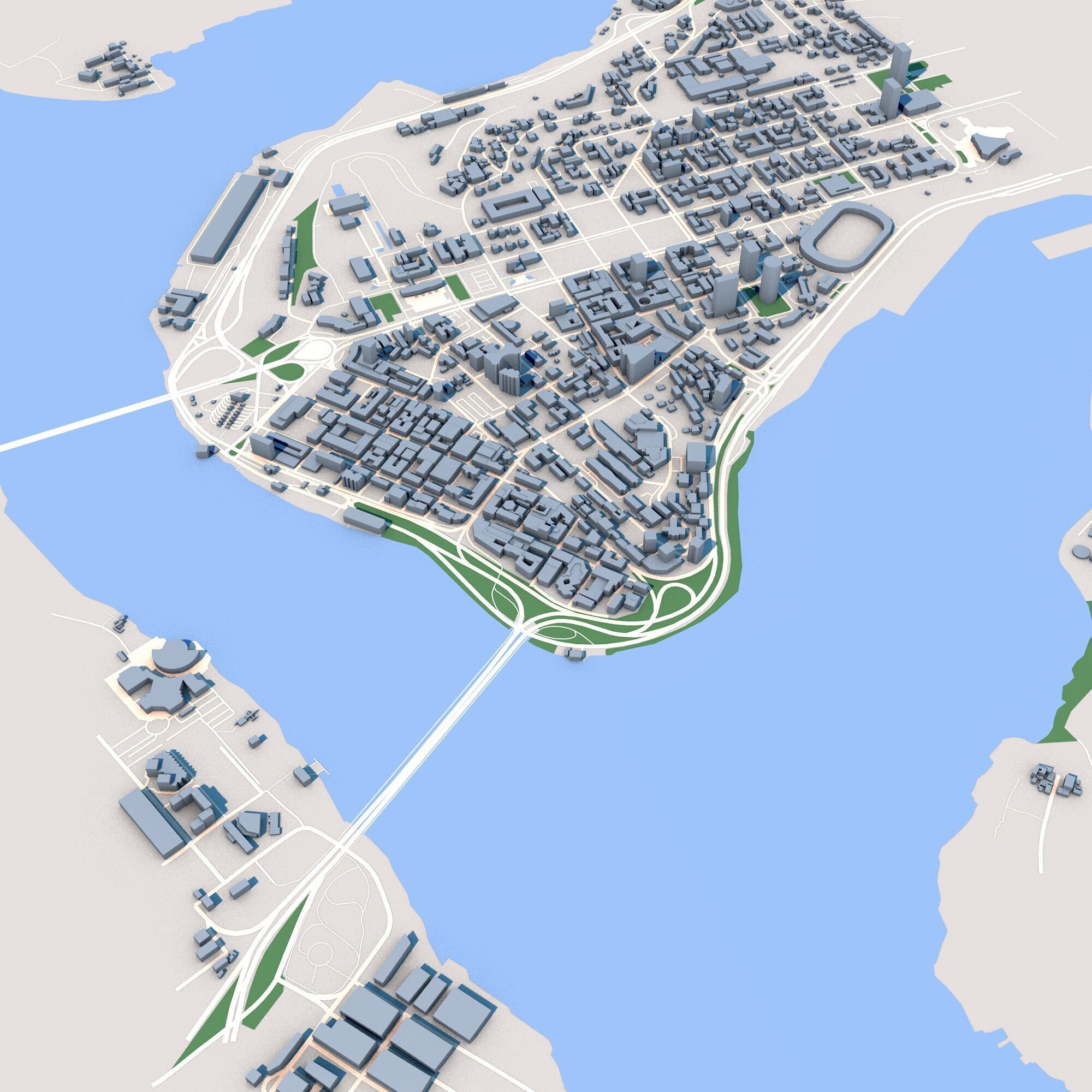 Abidjan City Cote dIvoire 3D model_4