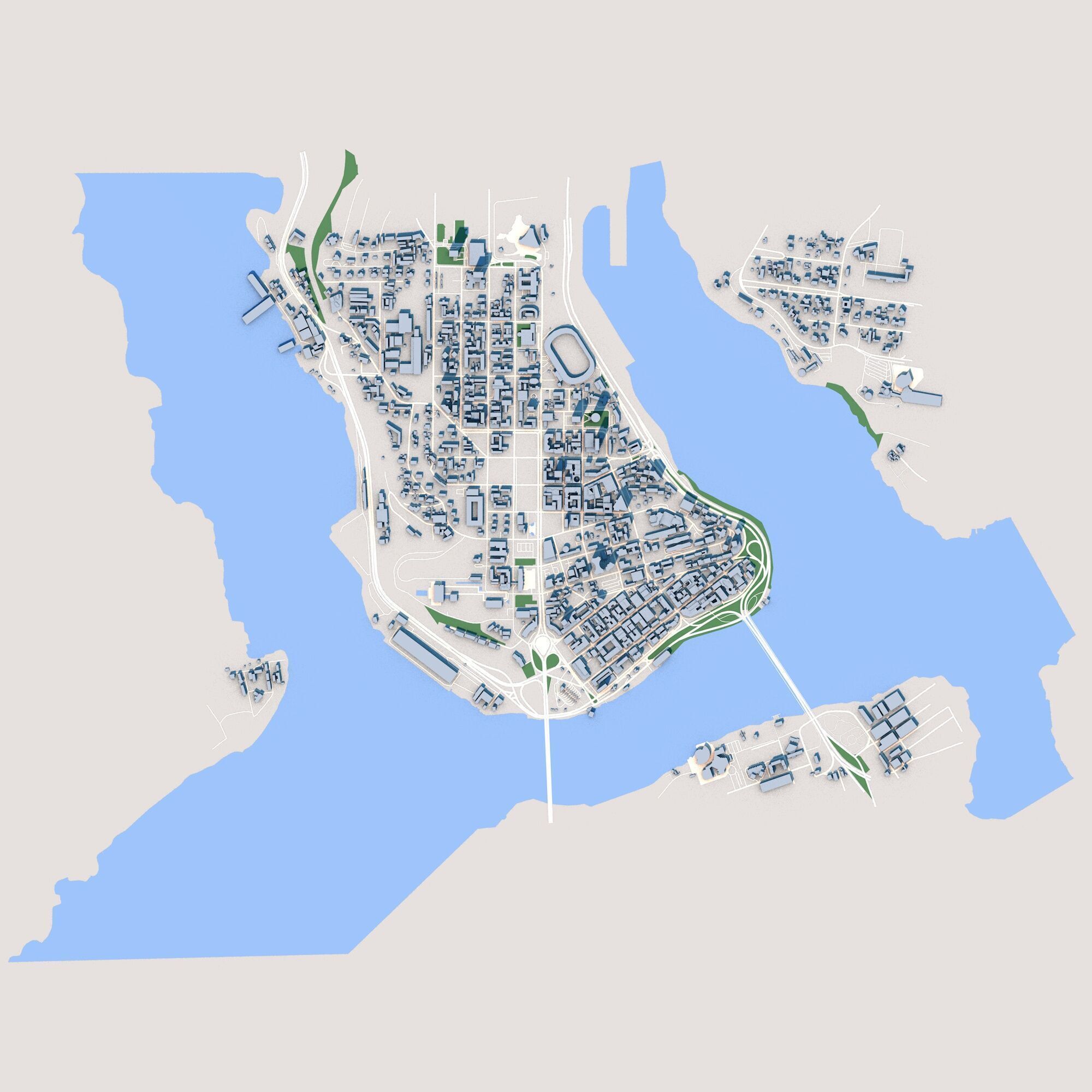 Abidjan City Cote dIvoire 3D model_2