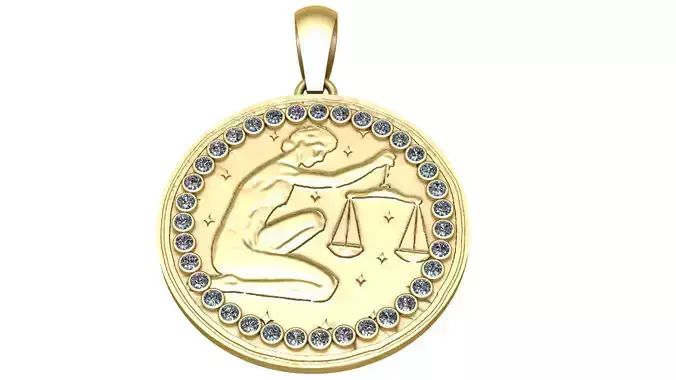 LIBRA SCALE PENDANT3D PRINTABLE MODEL  3D print model