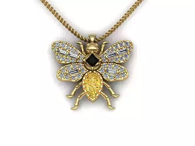Necklace pendant bee