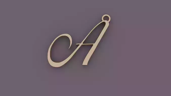 Alphabet Letter A-01 Pendant 