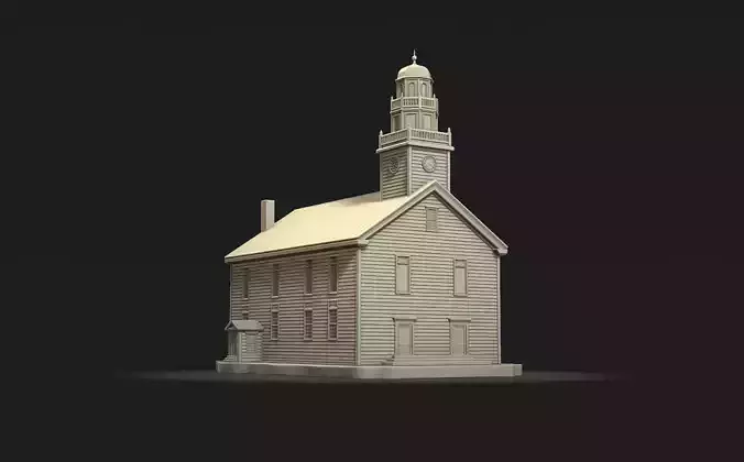 Classic Wooden Church RoZ 3D print model