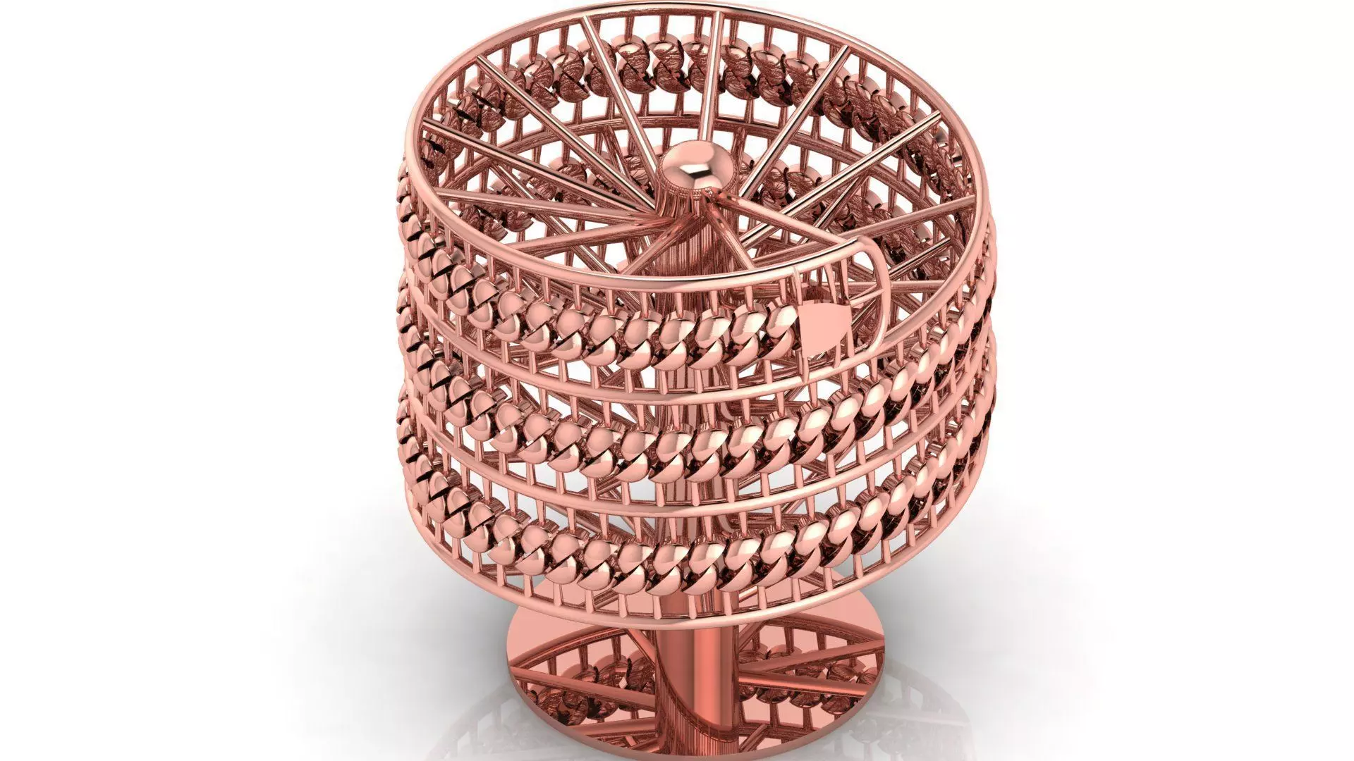 9 MM Oval CUBAN FULL CHAIN TREE READY TO PRINT 3D print model