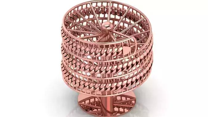 9 MM Oval CUBAN FULL CHAIN TREE READY TO PRINT