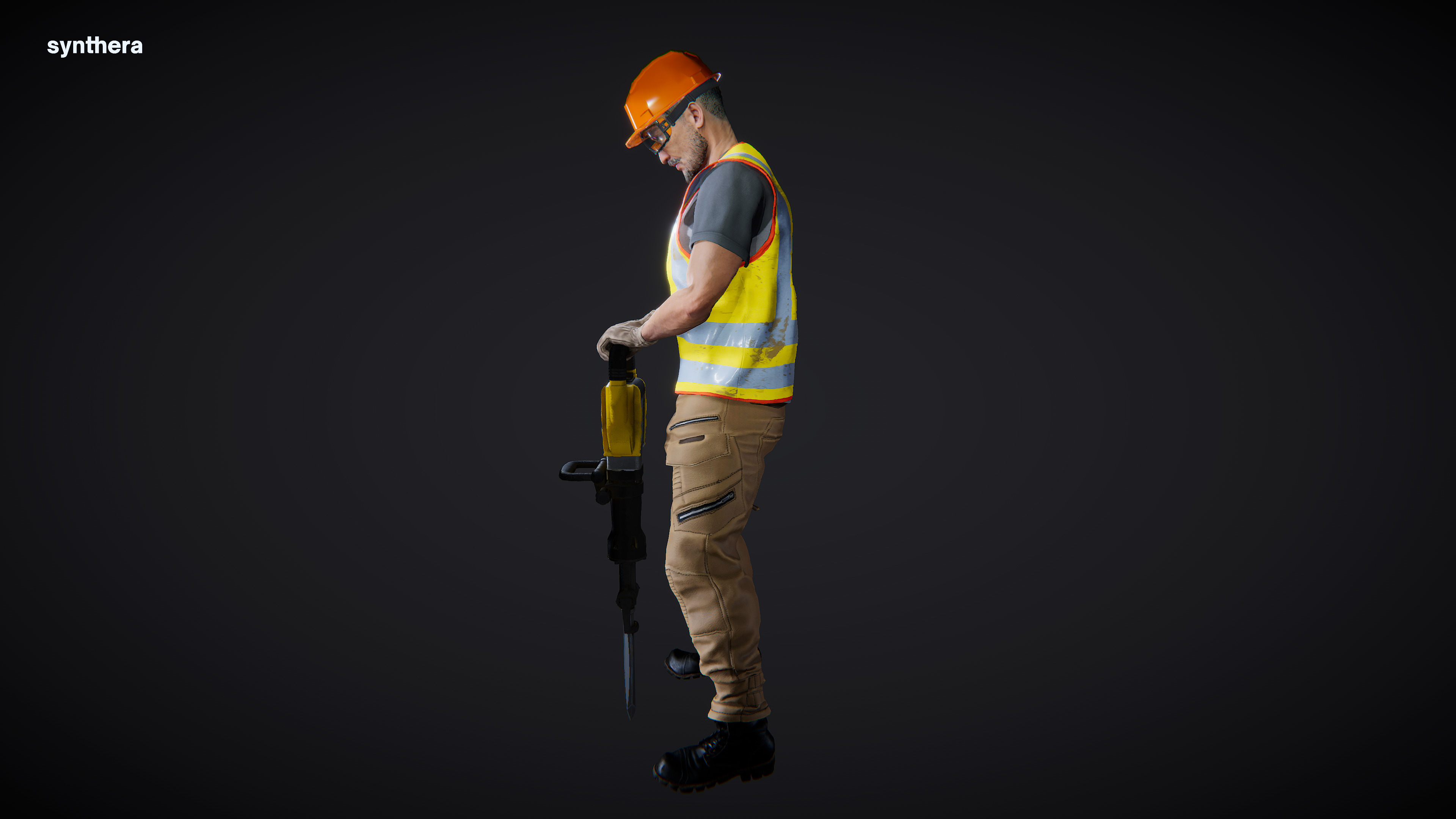 Construction Katashi Drilling Actor 3D model_6