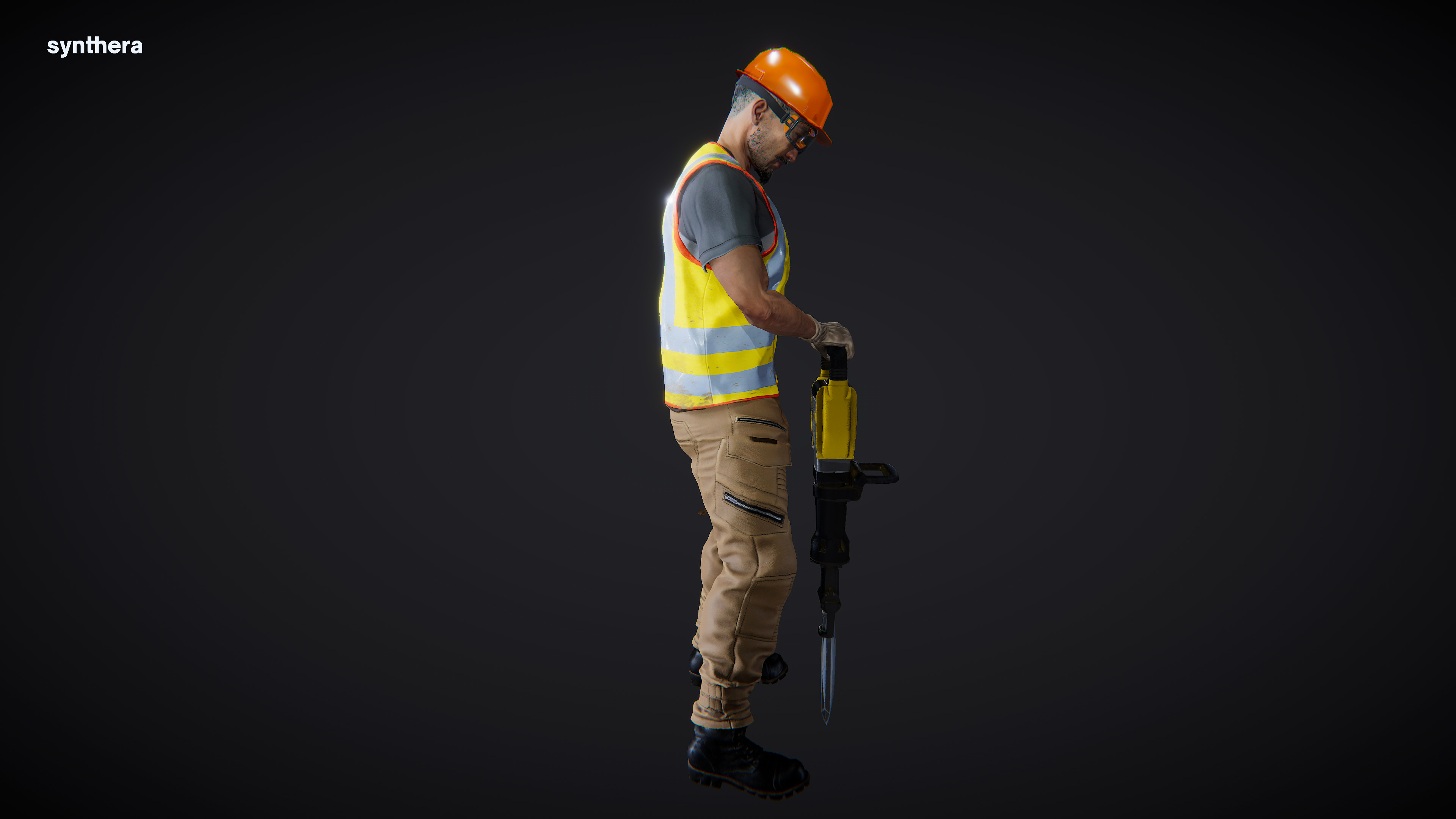 Construction Katashi Drilling Actor 3D model_4
