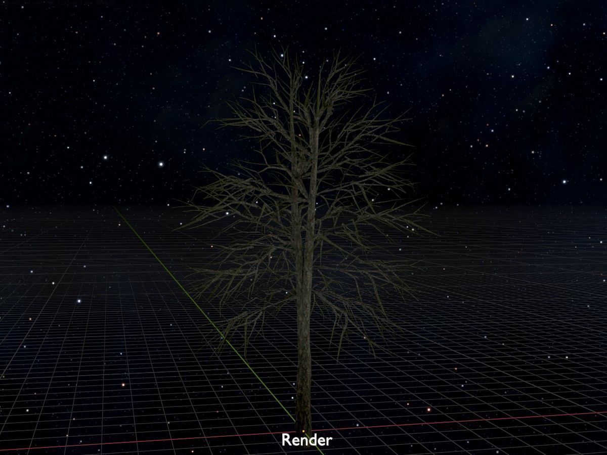 Alnus glutinosa tree winter Package 3D Model Collection_85