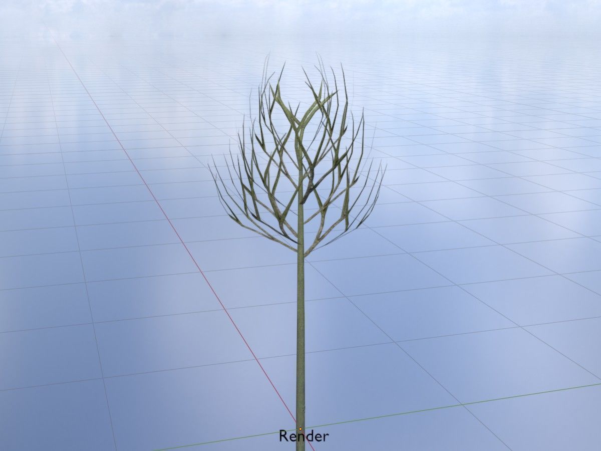 Alnus glutinosa tree winter Package 3D Model Collection_94