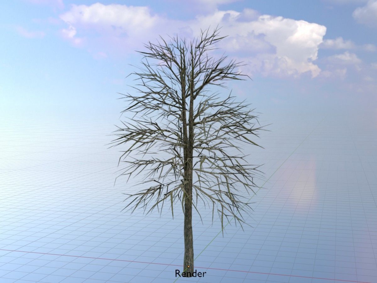 Alnus glutinosa tree winter Package 3D Model Collection_99