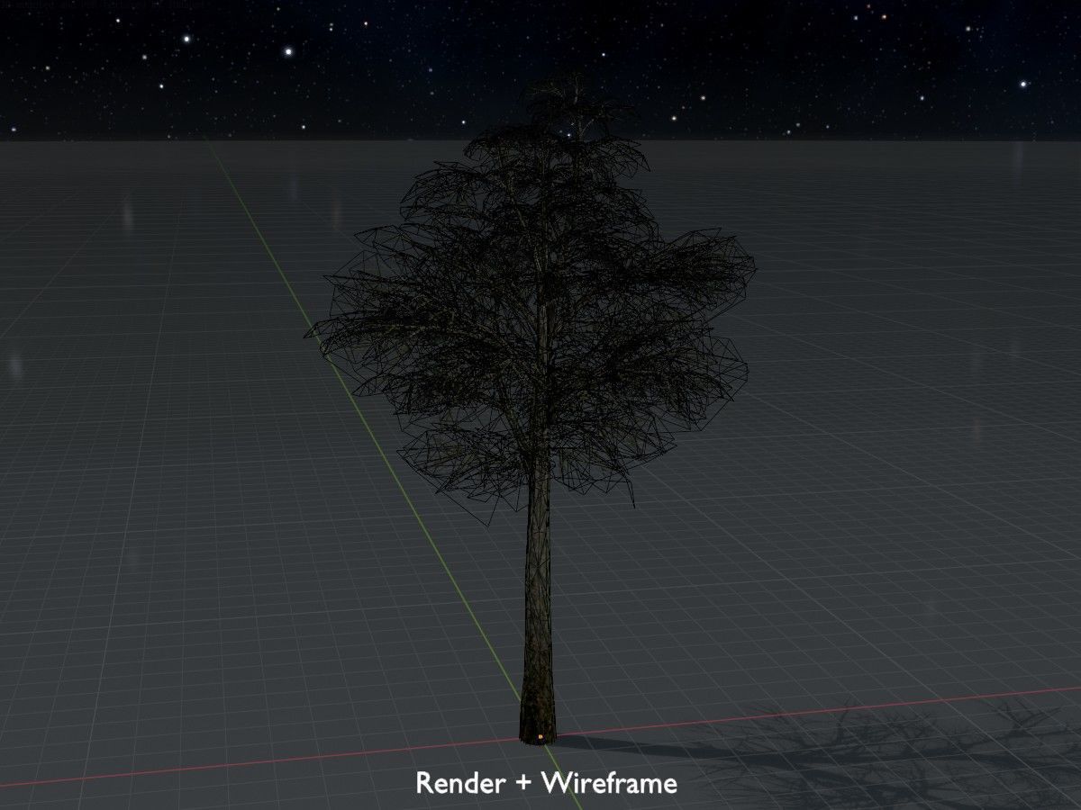Alnus glutinosa tree winter Package 3D Model Collection_44