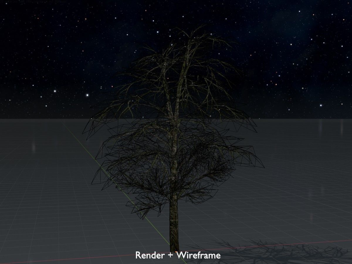 Alnus glutinosa tree winter Package 3D Model Collection_49