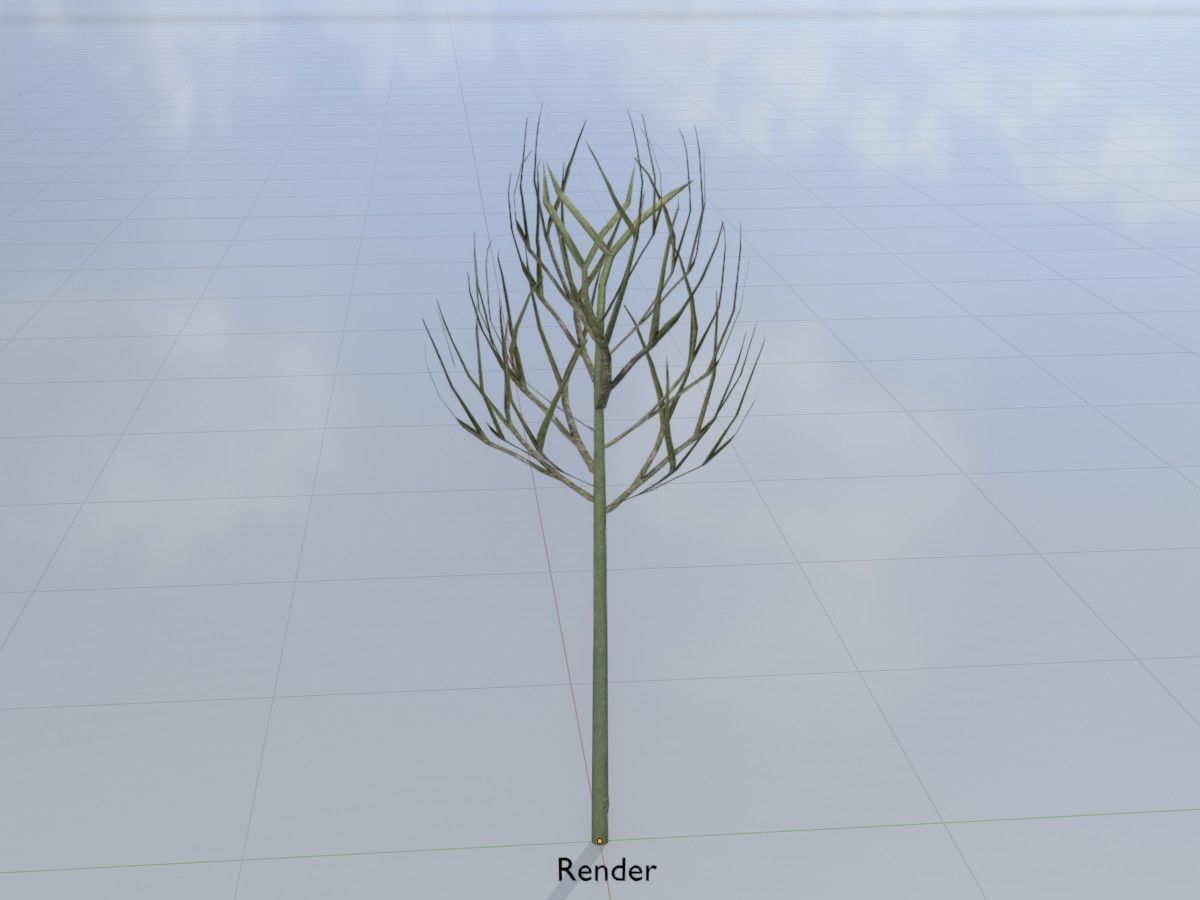 Alnus glutinosa tree winter Package 3D Model Collection_66