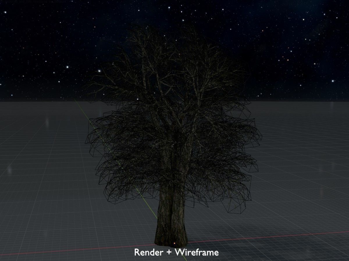 Alnus glutinosa tree winter Package 3D Model Collection_47