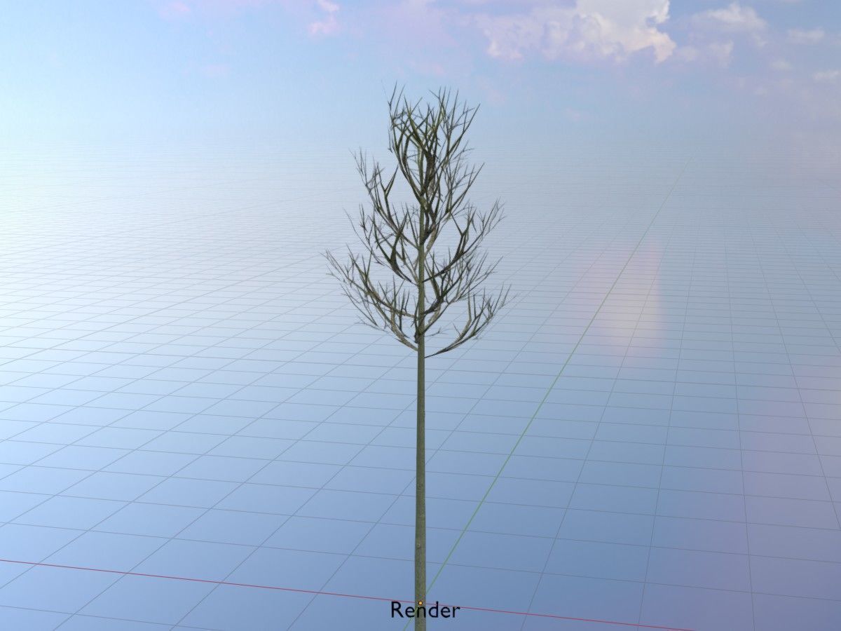 Alnus glutinosa tree winter Package 3D Model Collection_104