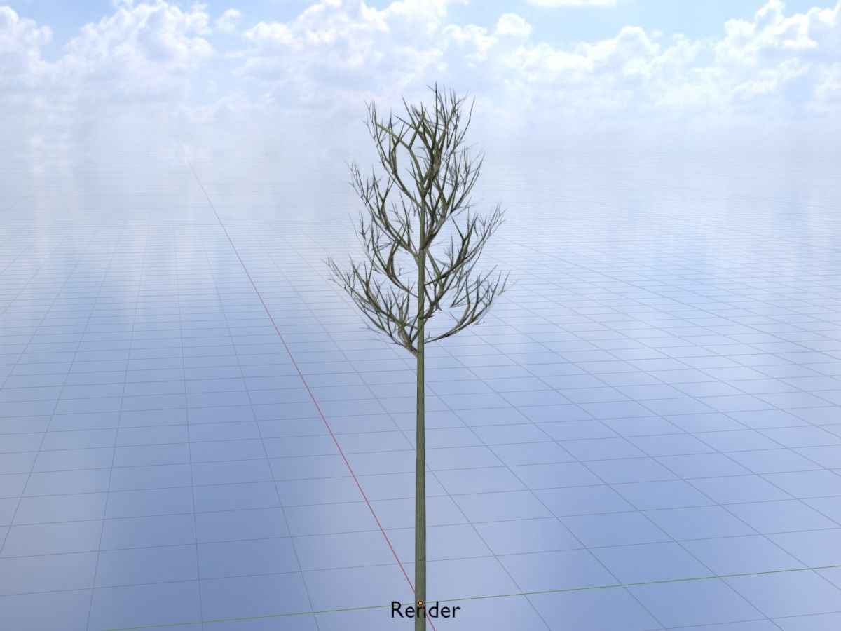 Alnus glutinosa tree winter Package 3D Model Collection_97