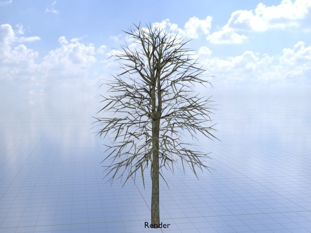 Alnus glutinosa tree winter Package 3D Model Collection_92