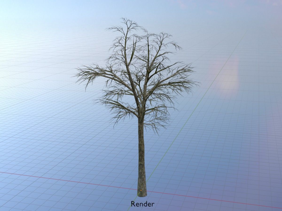 Alnus glutinosa tree winter Package 3D Model Collection_100